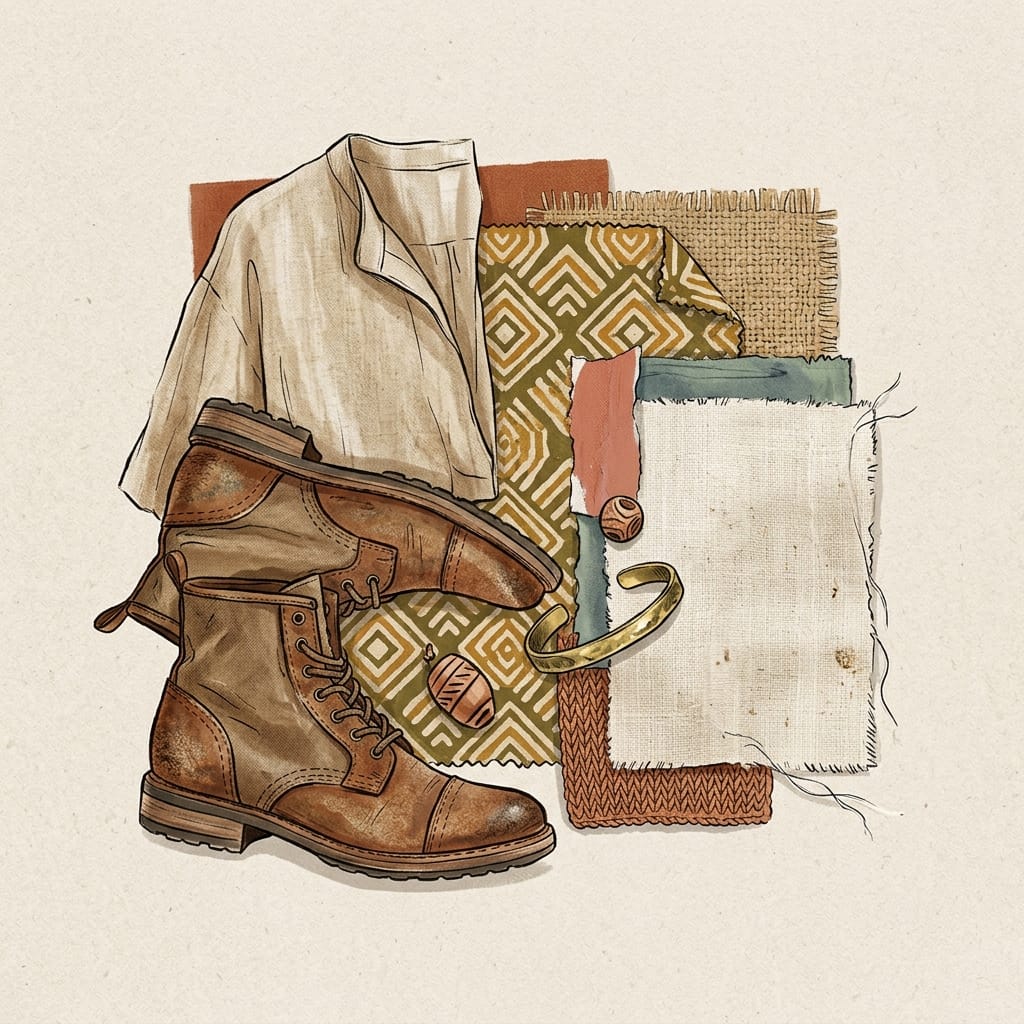 Overview: Kalidos - Style Quiz with AI And Seasonal Lookbook 4 textural summer layering moodboard - Kai's style details