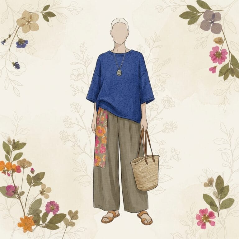 Cobalt, Citrus, and the Ease You Already Live In 11 raw linen florals - Sage's style portrait, Kalidos quiz