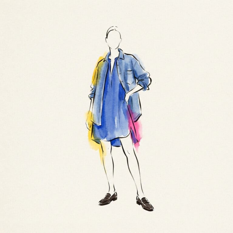 Bold Colours, Quiet Conviction, One Settled Shape 1 sleek leather loafers - Ingrid's style portrait, Kalidos quiz