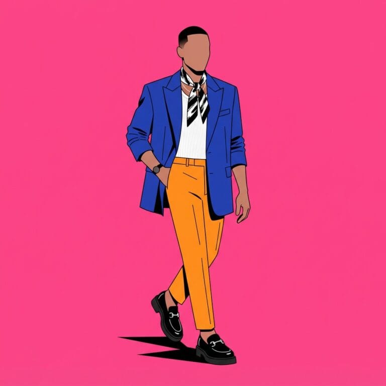 When Cobalt and Citrus Find a Sharper Edge 15 abstract print silk - Malik's style portrait, Kalidos quiz